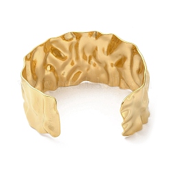 Ion Plating(IP) 304 Stainless Steel Wide Open Cuff Bangles&nbsp;BJEW-L682-021G