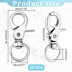 20Pcs Zinc Alloy Swivel Lobster Claw Clasps&nbsp;FIND-GA0003-53A