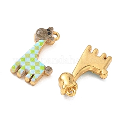 Printed 304 Stainless Steel Enamel Pendants&nbsp;STAS-Q119-22G-02