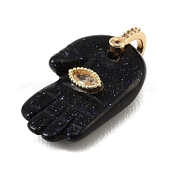 Synthetic Blue Goldstone Carved Pendants&nbsp;GG-CBA5963-01K-NH