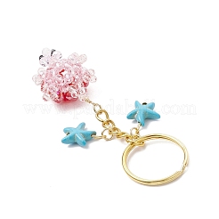 Glass and Synthetic Turquoise Turtle keychains&nbsp;KEYC-MZ00040-03