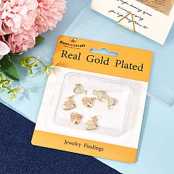 9Pcs 3 Styles Brass Micro Pave Cubic Zirconia Pendants&nbsp;ZIRC-BBC0002-72