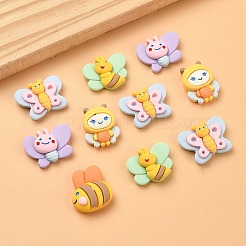 20Pcs 5 Styles Opaque Resin Insect Cabochons&nbsp;RESI-YW0001-51