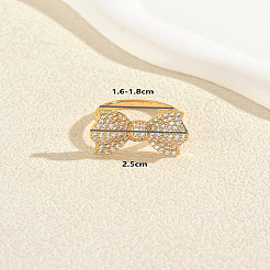 Brass Micro Pave Cubic Zirconia Finger Rings for Women for Women&nbsp;AJ2341