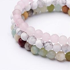 Mixed Gemstone Beaded Stretch Bracelet Sets&nbsp;BJEW-JB02623