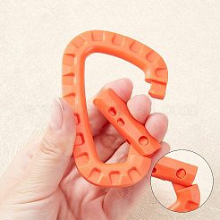 20Pcs 4 Colors Plastic Carabiner Keychain&nbsp;TOOL-FH0001-20