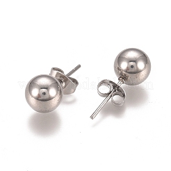 Tarnish Resistant 304 Stainless Steel Stud Earrings&nbsp;EJEW-L215-57E-P