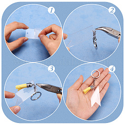 DIY Tassel Charms Iron Keychain Making Kit&nbsp;DIY-TA0009-41
