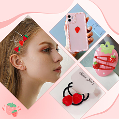 60Pcs 3 Styles Strawberry Resin Decoden Cabochons&nbsp;RESI-SC0005-69
