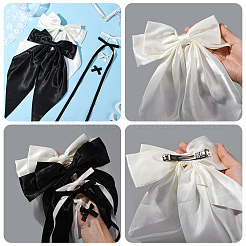 6 Styles Bowknot Polyester Hair Barrettes&nbsp;PHAR-SP0001-22A