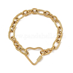 304 Stainless Steel Figaro Chain Bracelets for Women&nbsp;BJEW-JB14205