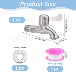 304 Stainless Steel Outlet Tap&nbsp;AJEW-DC0004-06