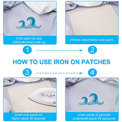 20Pcs Computerized Embroidery Polyester Adhesive Sew On Patches&nbsp;DIY-GF0005-82