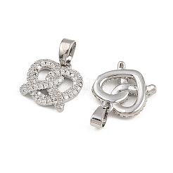 Brass Micro Pave Cubic Zirconia Pendants&nbsp;X-KK-A269-53P