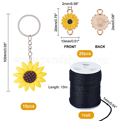 Zinc Alloy Enamel Connector Charms and Iron Resin Keychain&nbsp;DIY-PH0008-31