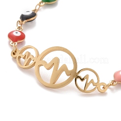 PVD Vacuum Plating 304 Stainless Steel Link Bracelet&nbsp;BJEW-B062-14G