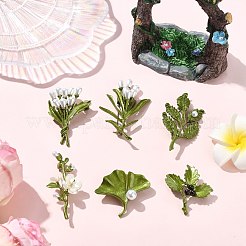 6Pcs 6 Styles Baking Paint Alloy Lapel Pins for Backpack Clothes&nbsp;JEWB-CJ0003-02