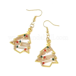 Brass Glass Dangle Earrings for Women&nbsp;EJEW-TA00825
