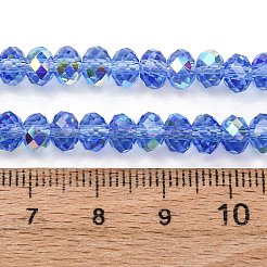 Electroplate Transparent Glass Beads Strands&nbsp;EGLA-A046-01B-20