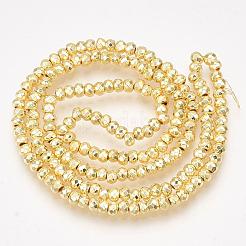 Electroplate Non-magnetic Synthetic Hematite Bead Strands&nbsp;G-Q465-21G