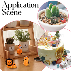 18Pcs 6 Styles Resin 3D Animal Ornaments&nbsp;AJEW-SP0002-15