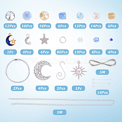 DIY Sun Moon Hanging Suncatcher Making Kits&nbsp;DIY-SC0031-19