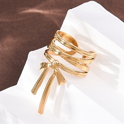 304 Stainless Steel Cuff Open Rings&nbsp;RJEW-H266-05A-G