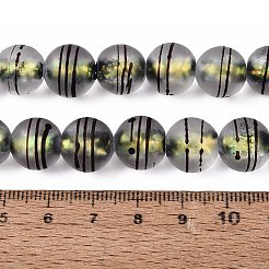 Frosted Handmade Foil Glass Beads Strands&nbsp;FOIL-Q002-02E