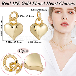 10Pcs Rack Plating Brass Pendants&nbsp;KK-BBC0017-06
