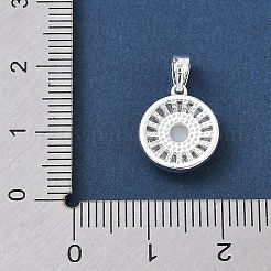 Brass Pave Clear Cubic Zirconia Charms&nbsp;CU-CBA746B-01S
