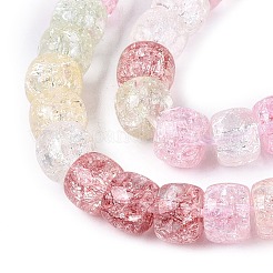 Crackle Transparent Glass Beads Strands&nbsp;GLAA-N069-03A-M