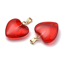 Transparent Spray Painted Glass Pendants&nbsp;GLAA-YW0001-98