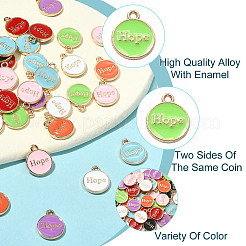 40Pcs 8 Colors Alloy Enamel Pendants&nbsp;ENAM-CJ0004-64