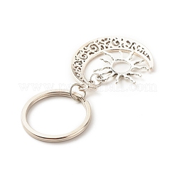 Tibetan Style Sun & Moon Alloy Keychain&nbsp;KEYC-JKC00296
