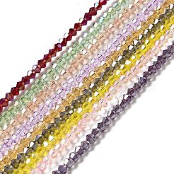 Transparent Electroplate Glass Beads Strands&nbsp;EGLA-S056-4mm-15