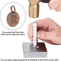 100Pcs Brass Stamping Blank Tag Charms&nbsp;KK-FH0002-60R