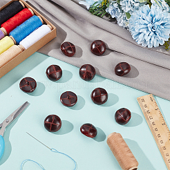12Pcs 1-Hole Cowhide Shank Buttons&nbsp;BUTT-CL0001-06A