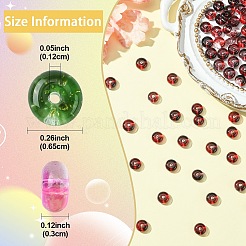 111Pcs Electroplate Transparent Colours Rainbow Glass Seed Beads&nbsp;SEED-YW0002-93A