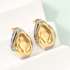 304 Stainless Steel Stud Earrings&nbsp;EJEW-U045-04C-GP