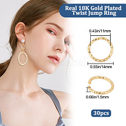 30Pcs Brass Open Jump Rings&nbsp;KK-BBC0004-38