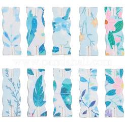 10Pcs 10 Styles Flower Printed Felt Necklace Display Cards&nbsp;DIY-SC0033-86B