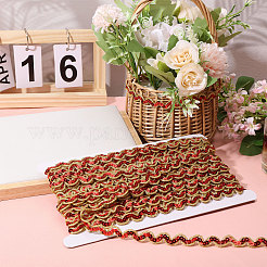 Polyester with Sequins Wavy Fringe Trim Ribbon&nbsp;OCOR-WH0111-97