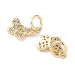 Brass Micro Pave Cubic Zirconia Pendants&nbsp;KK-D386-12G