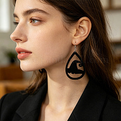 Iron & Faux Suede Dangle Earrings for Women&nbsp;WG84FD9-01
