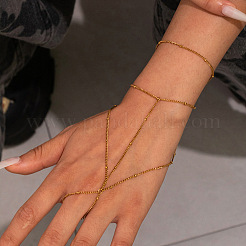 304 Stainless Steel Multi-Layer Finger Ring Bracelets for Women&nbsp;GL7273