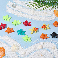 30Pcs 6 Colors Resin Gold Fish Display Decorations&nbsp;AJEW-SP0004-09