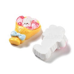 Strawberry Theme Opaque Resin Cabochons&nbsp;RESI-G084-12