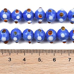 Handmade Bumpy Lampwork Beads Strands&nbsp;LA-CBA05D6-01-08