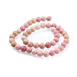 Natural Rhodonite Bead Strands&nbsp;G-E441-01-8mm