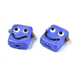 Handmade Bumpy Lampwork Beads Strands&nbsp;LAMP-N021-035B
